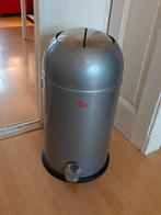 Wesco Kickmaster pedaalemmer 40 liter grijs, Gebruikt, Met pedaal, Ophalen of Verzenden, Rvs