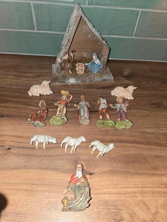 Oud kerststalletje, Diversen, Kerst, Gebruikt, Ophalen of Verzenden