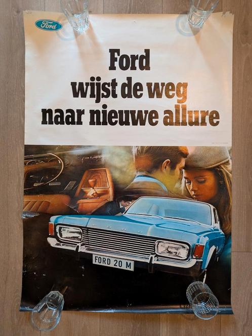 Ford Taunus 20m originele poster uit 1969, Verzamelen, Posters, Gebruikt, Reclame, Rechthoekig Staand, Ophalen of Verzenden