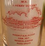 Glas met opdruk Henry Dunant Hospitaalschip Nederlandse Rode, Verzamelen, Ophalen of Verzenden, Nieuw, Bierglas