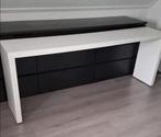Verrijdbare Ikea Malm bedtafel, Ophalen, Zo goed als nieuw, 25 tot 50 cm, Rechthoekig