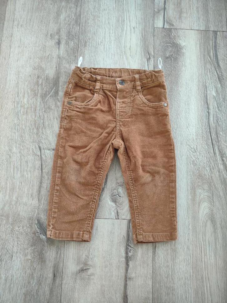 Prachtige bruine ribstof broek van Babyclub, maat 80. Rib., Kinderen en Baby's, Babykleding | Maat 80, Zo goed als nieuw, Meisje