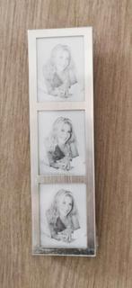Fotolijstje zilverkleurig 3 pasfoto's, Ophalen of Verzenden, Nieuw