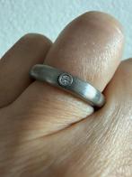 R065/EDBLAD Zweden ring staal met Zirkonia 17 1/2, Gebruikt, X, Dame, Zilver