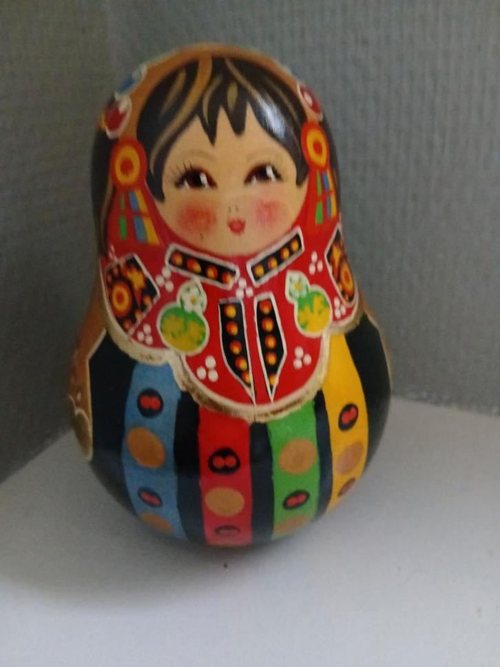 Matroesjka Tuimelaar  met bellen- Russisch Speelgoed, Antiek en Kunst, Antiek | Woonaccessoires, Ophalen of Verzenden