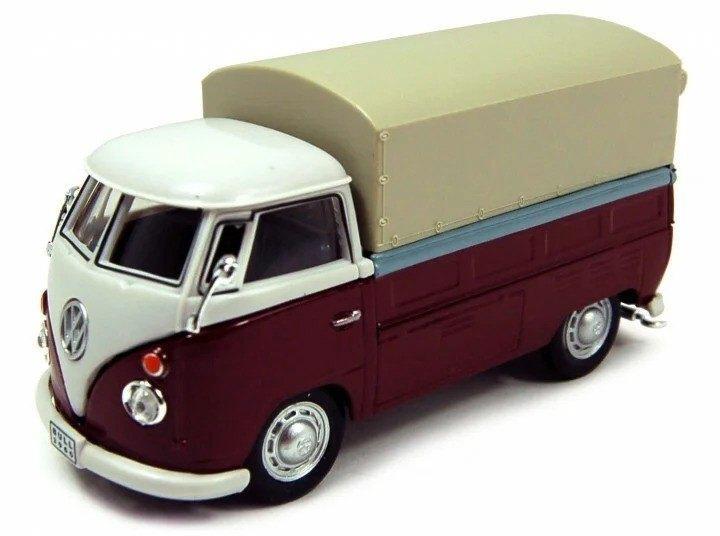 VW T1 PICK UP MET HUIF paars, Hobby en Vrije tijd, Modelauto's | 1:43, Nieuw, Auto, Overige merken, Ophalen of Verzenden