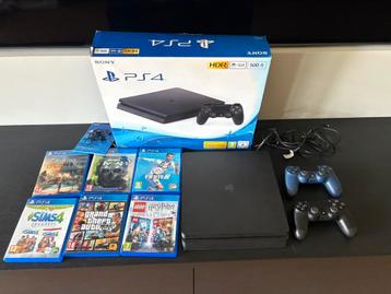 Z.g.a.n. Playstation 4 slim 500GB incl. 6 spellen beschikbaar voor biedingen