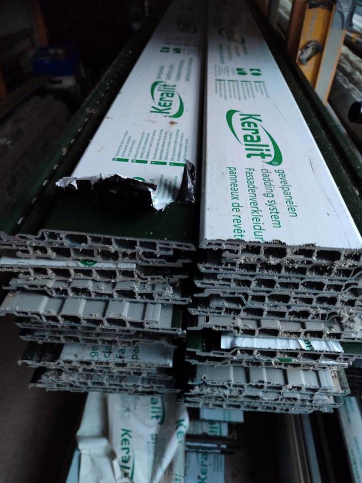 Keralit sponningdelen 143 mm + profielen Ral 6009 donkergr, Doe-het-zelf en Verbouw, Platen en Panelen, Nieuw, HPL, Ophalen