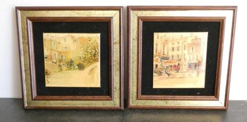 2x Frans kunstwerkje Frejus ?? [1693], Antiek en Kunst, Kunst | Overige Kunst, Ophalen