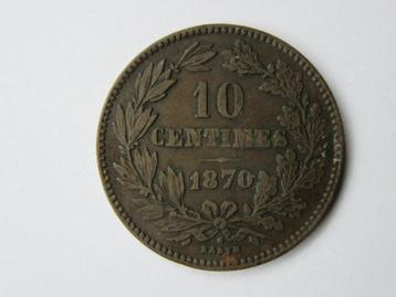 Luxemburg  10 centimes 1870  KM23.1  prachtig min beschikbaar voor biedingen