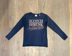 Scotch&Soda blauwe longsleeve met opdruk; maat 128, Gebruikt, Ophalen of Verzenden, Shirt of Longsleeve, Scotch & Soda