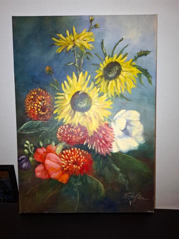 Bloemenstilleven schilderij beschikbaar voor biedingen