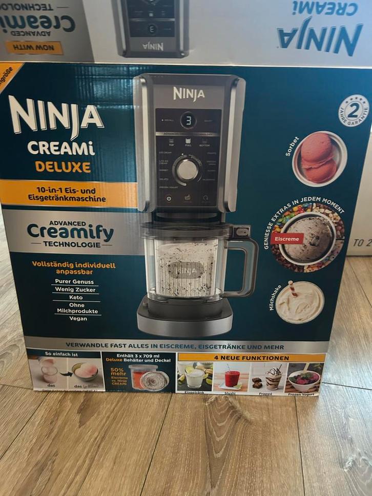 Ninja Creami Deluxe - Ijsmachine, Witgoed en Apparatuur, IJsmachines, Zo goed als nieuw, Zelfvriezend, Ophalen of Verzenden
