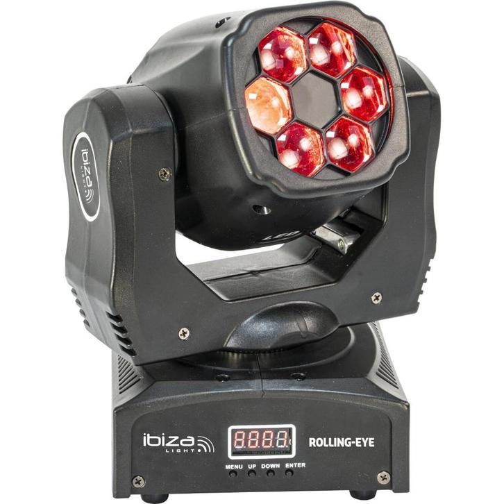 ROLLING-EYE WASH EFFECT MOVING HEAD 6 x 12W, Muziek en Instrumenten, Licht en Laser, Nieuw, Licht, Geluidgestuurd, Kleur, Stroboscoopeffect