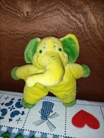 Tiamo Collection olifant knuffeltje met rammelaar groen/geel, Ophalen of Verzenden, Olifant
