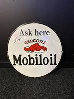 Prachtig Mobiloil Gargoyle reclamebord 76 cm, Ophalen, Gebruikt, Reclamebord