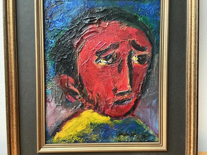 KLEURRIJK PORTRET VAN EEN JONGEN   ANTOON KRUYSEN, Antiek en Kunst, Kunst | Schilderijen | Klassiek, Ophalen of Verzenden