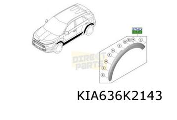 Kia Niro (5/22-) wielkuiplijst Links achterscherm Origineel! beschikbaar voor biedingen