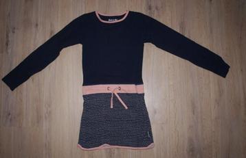 Donkerblauw met Roze Jurk Shout It Out (134-140) beschikbaar voor biedingen