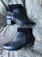 Durea enkellaarsjes zwart leer suede maat 38,5 breedte K, Zwart, Lage of Enkellaarzen, Ophalen of Verzenden, Zo goed als nieuw