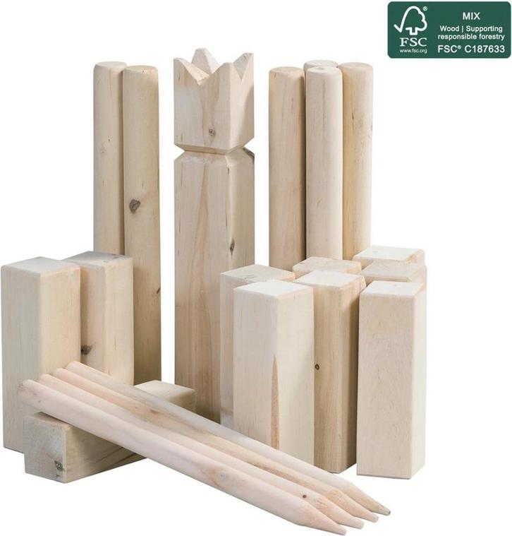 Kubb Game Outdoor Play Incl Draagtas Nieuw, Hobby en Vrije tijd, Gezelschapsspellen | Bordspellen, Nieuw, Een of twee spelers