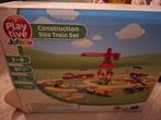 Mooie houten treinbaan met bouwplaats, Ophalen of Verzenden, Zo goed als nieuw