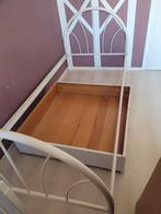 Witte metalen bed, Huis en Inrichting, Ophalen, Gebruikt, 90 cm, Eenpersoons