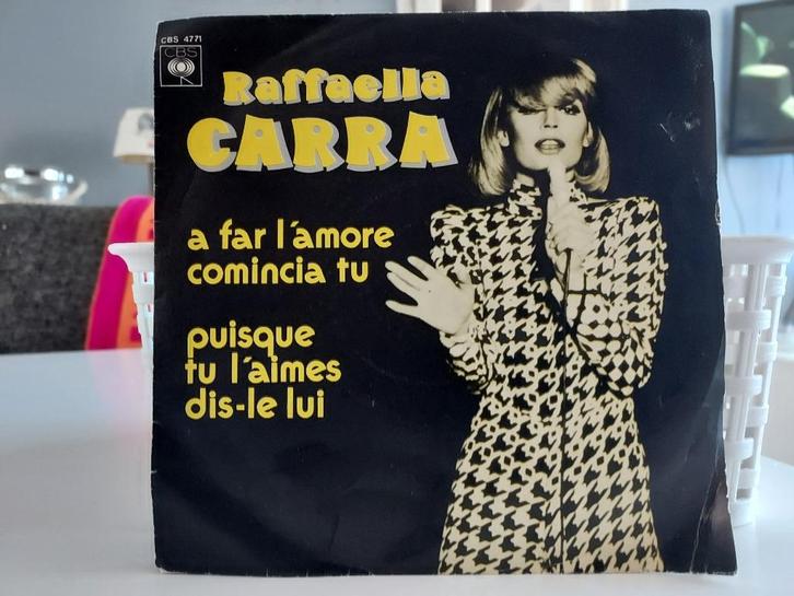 7" Single Raffaella Carra - A Far L'amore Comincia Tu / Puis, Cd's en Dvd's, Vinyl Singles, Gebruikt, Single, Pop, 7 inch, Ophalen of Verzenden