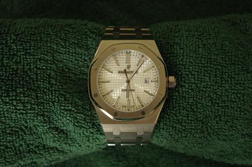 Audemars Piguet Royal Oak Silver Steel 41mm Automatic AP, Sieraden, Tassen en Uiterlijk, Horloges | Heren, Nieuw, Polshorloge