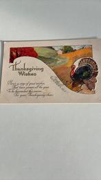 Reliëfkaart. Kalkoen, thanksgiving met rijm., Ophalen, Ongelopen