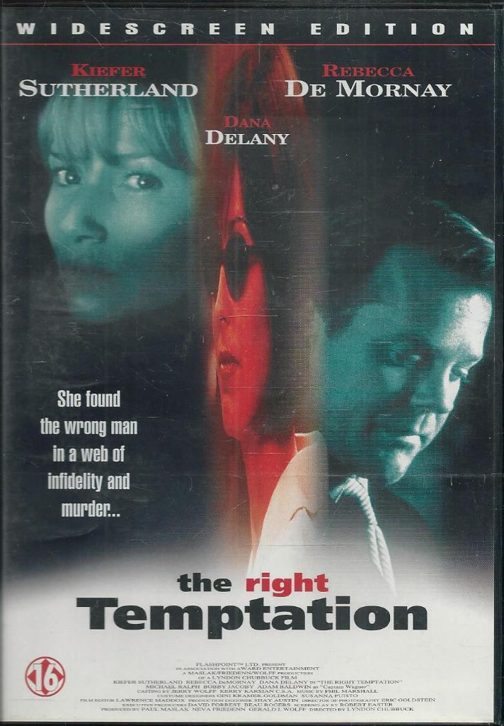 The right temptation met o.a. Kiefer Sutherland, Cd's en Dvd's, Dvd's | Klassiekers, Zo goed als nieuw, Actie en Avontuur, Vanaf 16 jaar