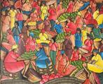 Schilderij aangeboden Haitian Art; gesigneerd Dumé, Antiek en Kunst, Kunst | Schilderijen | Modern, Ophalen