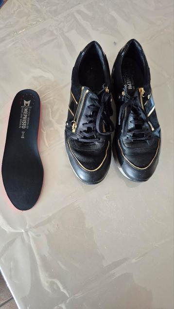 Leren dames schoenen mt 42, merk Mephisto, zwart/ goud beschikbaar voor biedingen