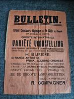Oude Bulletin Variété Voorstelling 1926, Verzenden, Gelezen, H. Bijkerk, Folder