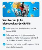 AH actie 2e bioscoopkaartje Pathé gratis digitaal, Albert Heijn, Ophalen