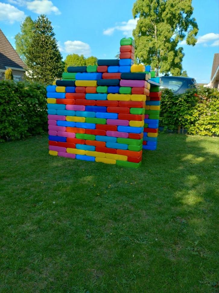 Te huur speelblokken XXL legoblokken, Hobby en Vrije tijd, Feestartikelen | Verhuur, Zo goed als nieuw, Overige, Ophalen