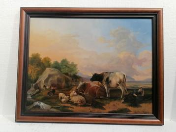 Antiek schilderij op paneel, gesigneerd J. Dielman beschikbaar voor biedingen