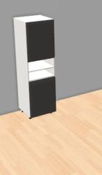 IKEA Metod Hoge Keukenkast met twee Voxtorp deuren grijs, Ophalen, Gebruikt, 200 cm of meer, Wit