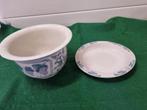 Bloempot met schaaltje dream porcelain, Tuin en Terras, Bloempotten, Ophalen of Verzenden, 'T Olde Gre-j, Info@toldegrej.nl, Endepoelstraat 20f Didam