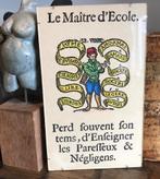 Vintage affiche achter glas