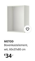 Bovenkastje Metod Ikea, Huis en Inrichting, Ophalen, Zo goed als nieuw, Minder dan 100 cm