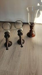 Set kandelaars, Ophalen, Zo goed als nieuw, Metaal, Minder dan 25 cm