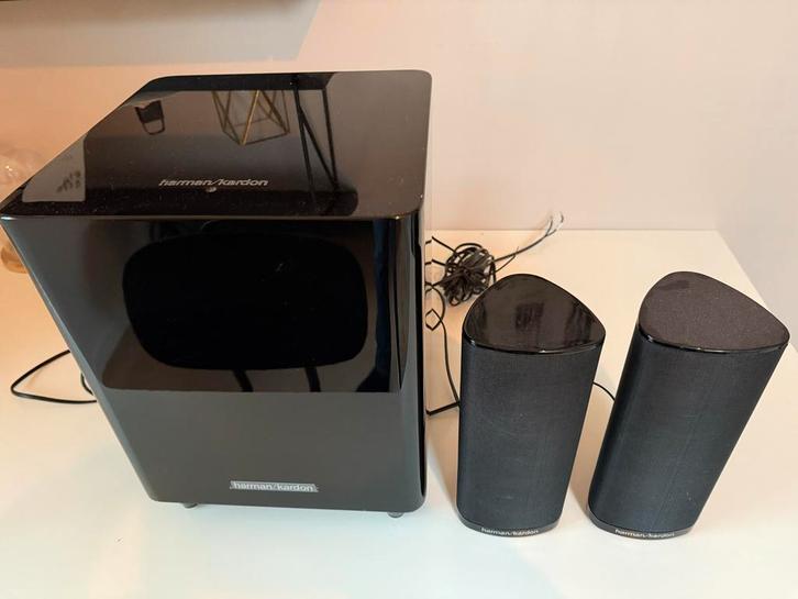 Harman Kardon HKTS 210 Subwoofer + Speakers, Audio, Tv en Foto, Luidsprekers, Gebruikt, Subwoofer, 60 tot 120 watt, JBL, Ophalen
