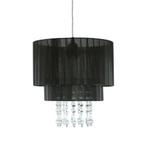 NIEUW!! Hanglamp zwart kristal NIEUW!!, Huis en Inrichting, Lampen | Hanglampen, Ophalen of Verzenden, Nieuw, Metaal, Minder dan 50 cm