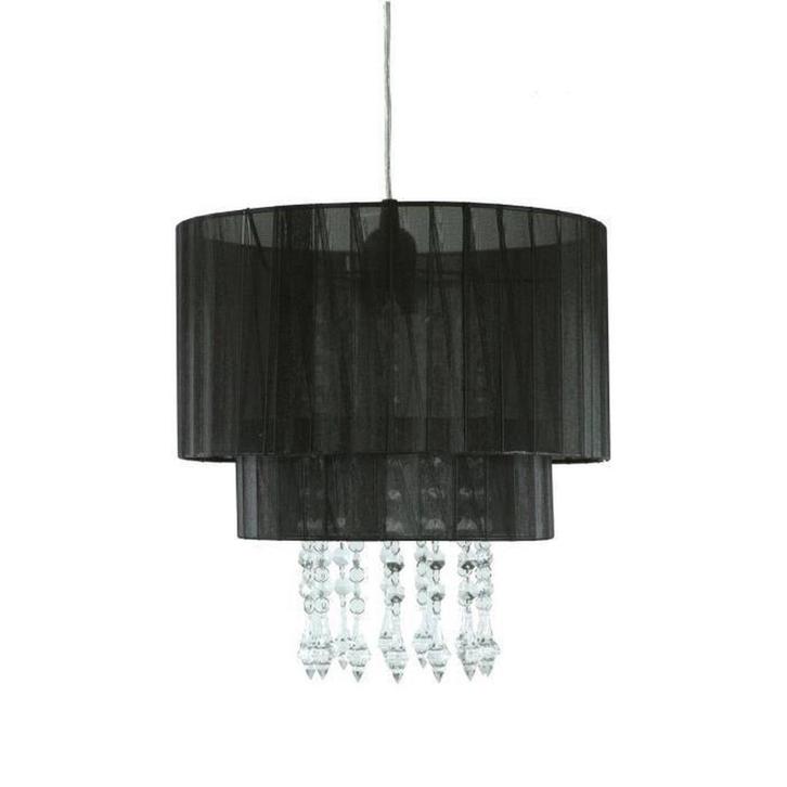 NIEUW!! Hanglamp zwart kristal NIEUW!!, Huis en Inrichting, Lampen | Hanglampen, Nieuw, Minder dan 50 cm, Kunststof, Metaal, Stof