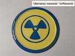 Oud emaille vintage wandbord - radioactief D25 cm, Ophalen of Verzenden
