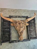 Houten Stierenkop - Decoratie, Huis en Inrichting, Ophalen of Verzenden, Zo goed als nieuw