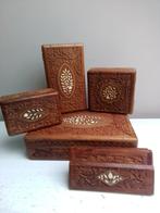 set houten dozen uit indonesie, Ophalen of Verzenden