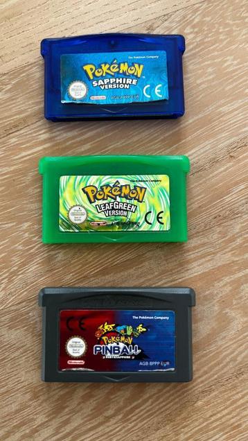 Pokemon games GBA origineel. Sapphire, LeafGreen, Pinball beschikbaar voor biedingen