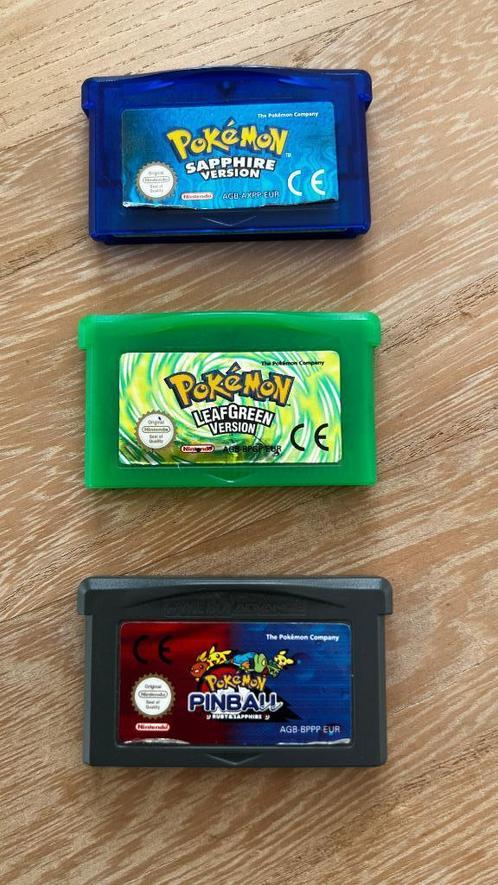 Pokemon games GBA origineel. Sapphire, LeafGreen, Pinball, Spelcomputers en Games, Games | Nintendo Game Boy, Gebruikt, Avontuur en Actie